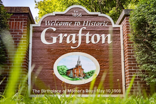 Visitors enjoy scenic views of historic streets when entering Grafton, West Virginia.