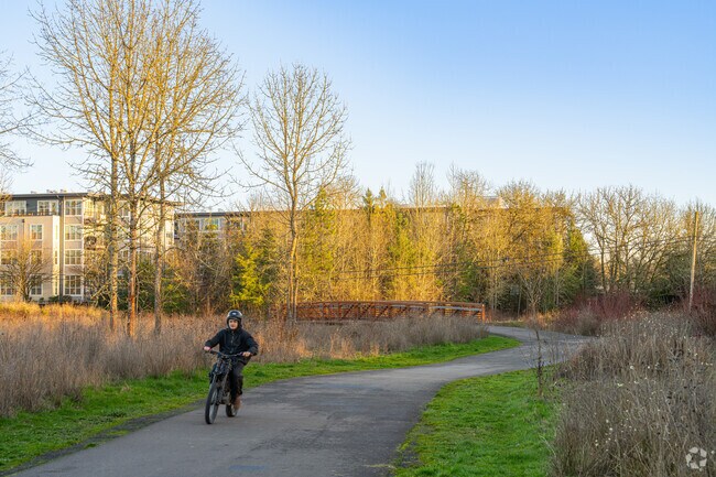 Residents can hop on Fanno Creek Trail at Fanno Creek Park in Downtown Tigard.