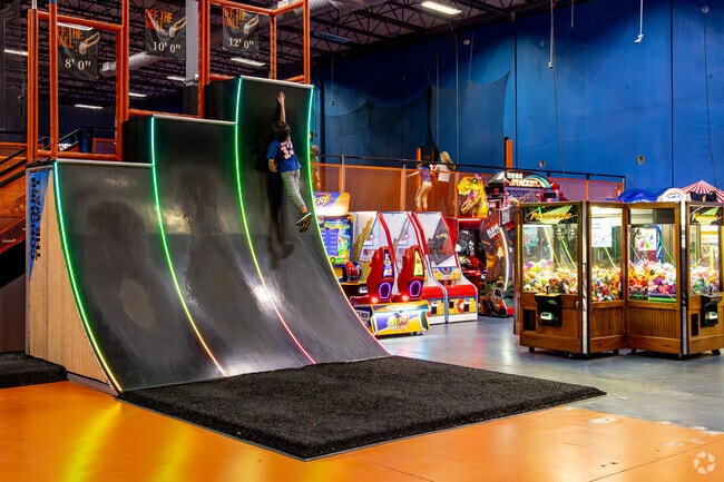 Sky Zone trampoline park is in nearby Brentwood.