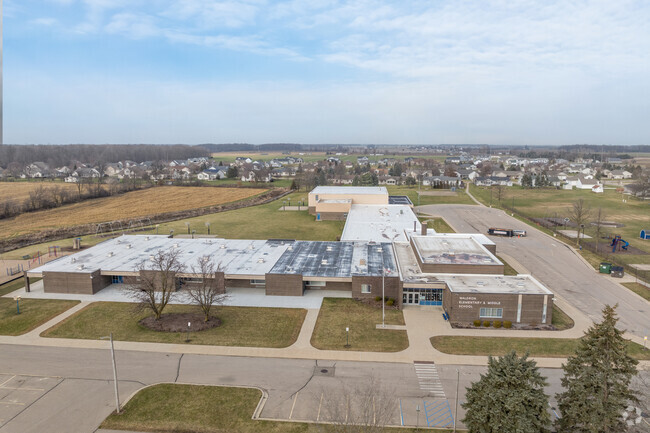 Entrance of Waldron Elementary/Middle School.