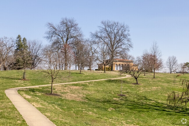 Visitors to Mount Echo Park near Riverside Sedamsville can stroll to a picturesque pavilion.