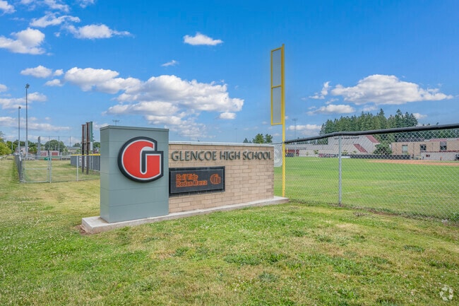 Glencoe High School serves students from its campus in Northwest Hillsboro, Oregon.