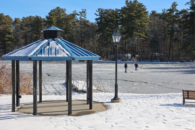Residence enjoy skating on Crystal Lake in West Peabody.