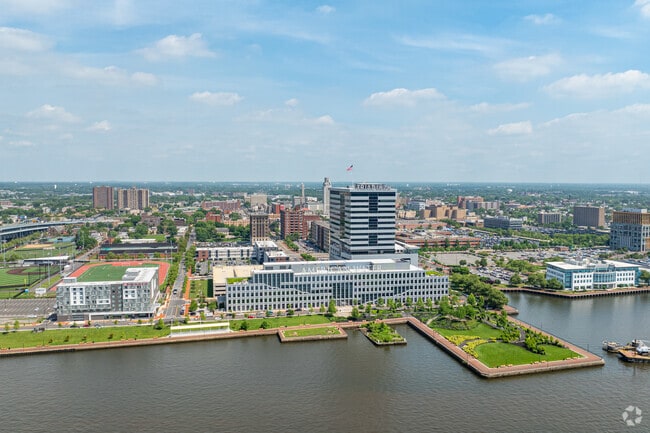 Cooper Grant sits directly along the Delaware River just across from Philadelphia.