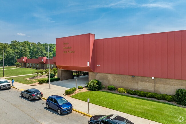 Main building at Stone Mountain High School in Atlanta.