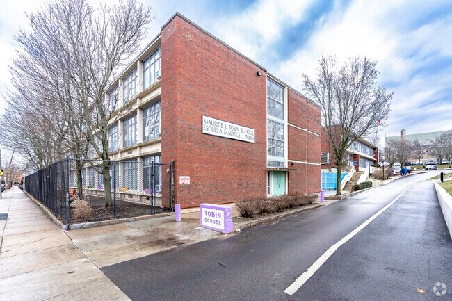 Maurice J Tobin School serves students in the Mission Hill neighborhood.