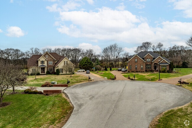Traditional brick homes line the streets of McLemore in Franklin, Tennessee.