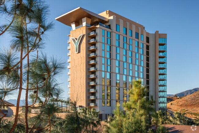 Yaamava' Resort & Casino can be seen rising above the neighborhood in Northeast Sterling.