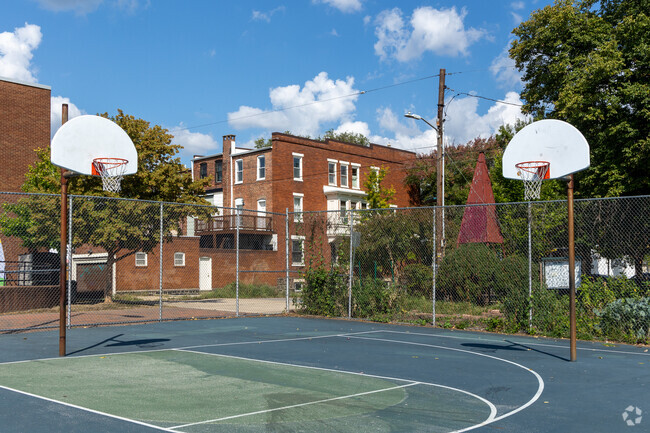 The basketball courts at Margaret Brent Elementary/Middle School .