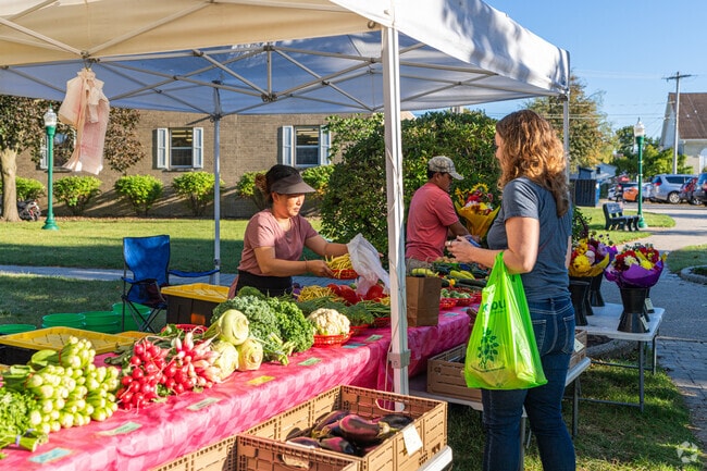 Fresh produce is available at the Market at Wehmhoff Square in Burlington.