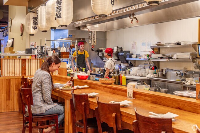 A Highland Park resident enjoys a Japanese beer at Teppanyaki Kyoto.