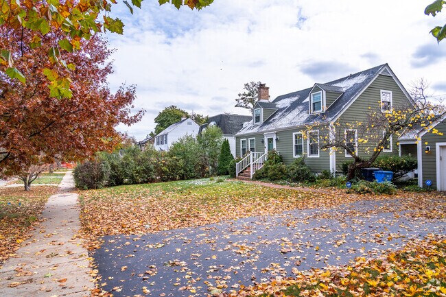 Larger homes with dormers on their roofs are the norm in the Golf neighborhood.