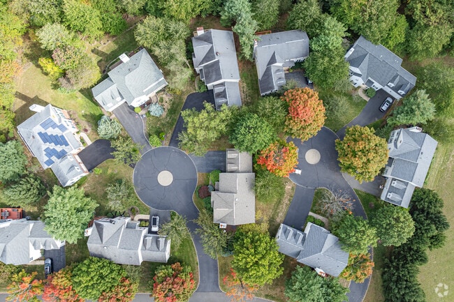 Some single family homes in The Hills are situated around small cul de sac's.