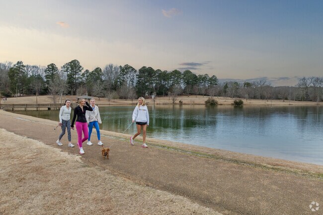 Enjoy the scenic 1.5-mile walking trail at Lamar Park in Oxford.