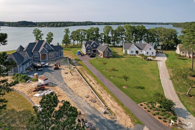 Waterfront homes in Machipongo are currently being constructed on large lotsl