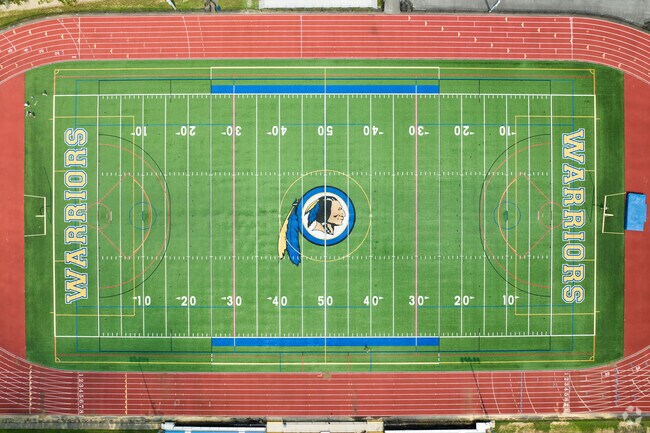 The Warriors Football field at Comsewogue High School.