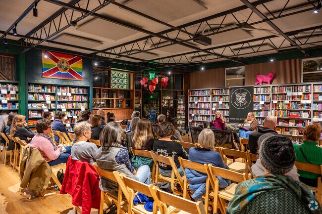 Mill Pond residents can take part in events in nearby places like Lynx Books.