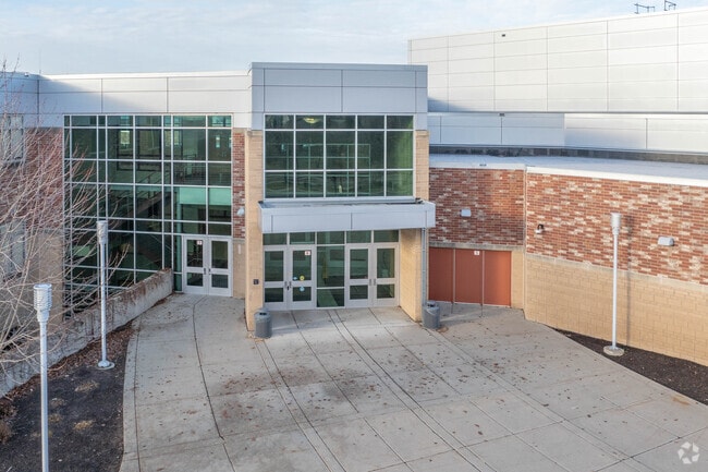 Here is the main entrance to Sun Prairie East High School.