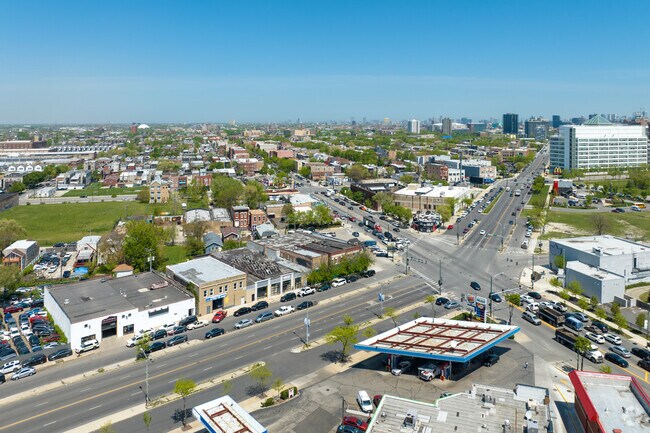 Aerial of Tri-Taylor and the Streets That Make It Into a Triangle