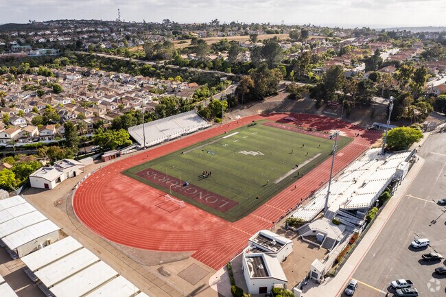 The renovated Longhorn football stadium at Rancho Buena Vista High School in Vista.