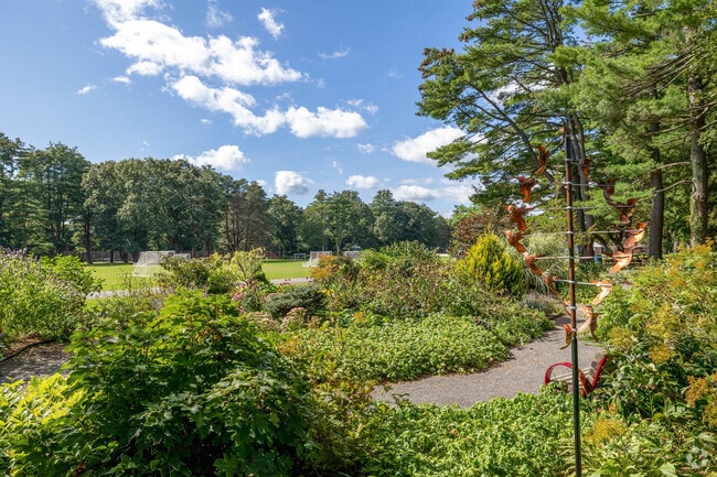 The Hamilton-Wenham Garden club gifted this beautiful space to Wenham in Pingree Park.