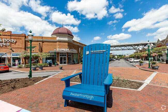 The Waterfront is a scenic open-air mall, perfect for shopping when the weather's good.
