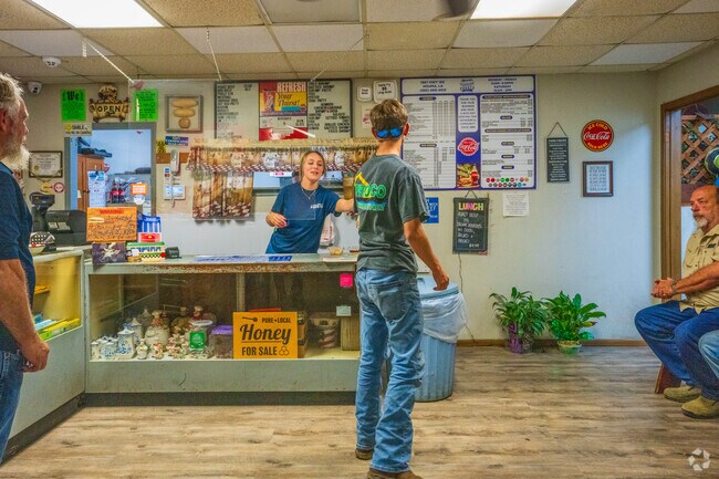 Residents of Bayou Blue receive top notch service and wait patiently for their favorite order at Bayou Blue Po Boys.