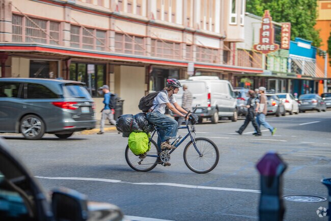 Ride your bike to Downtown Olympia from Indian Creek.