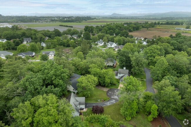 Mountains surround the homes in Mills River.