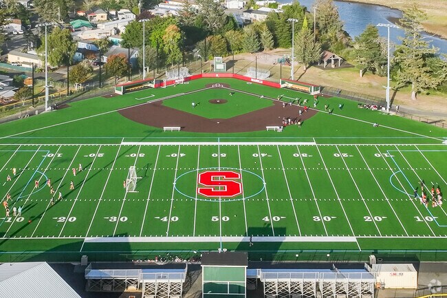 The athletic fields at Sunset Empire Sports Park provides space for youth sports and games.