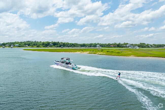 Figure 8 Island residents enjoy boating, paddleboarding, and fishing steps from home.