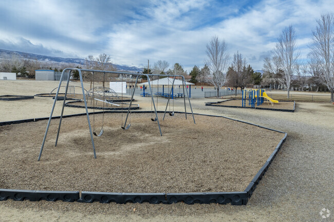 A swing set at Elizabeth Lenz Elementary School.