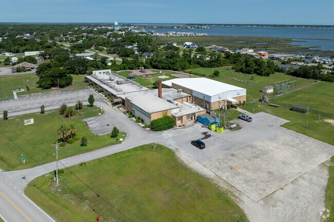 Harkers Island Elementary School campus in Harkers Island, NC.