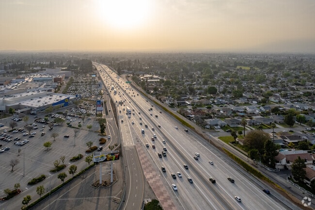 Interstate 10 links West Covina to downtown Los Angeles about 20 miles west.