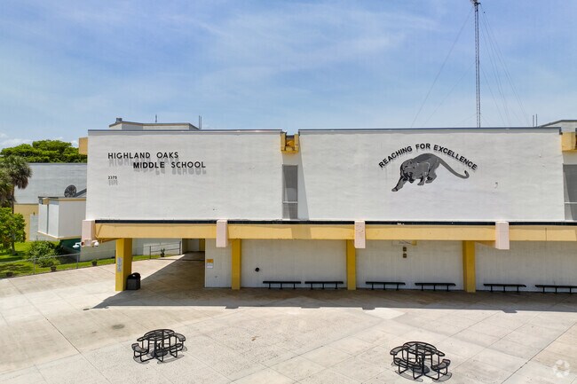 Highland Oaks Middle School gets a B- minus from Niche.