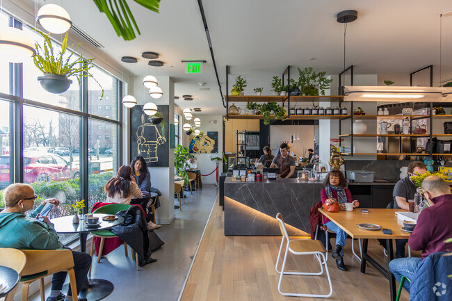 Enjoy the great atmosphere of the Cafetero Coffee Company in Downtown New Rochelle.