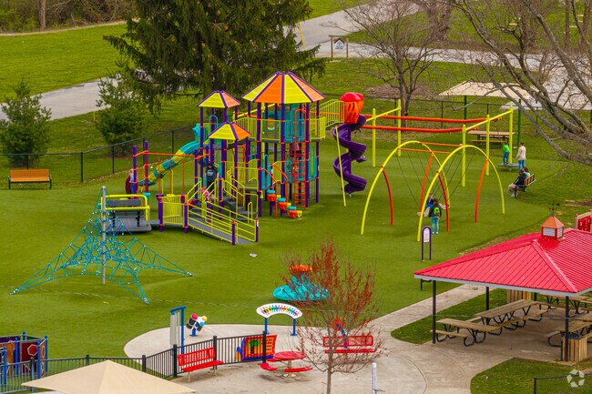 Greensburg's Oddfellows-Rebekah Park has a great playground that local children enjoy.