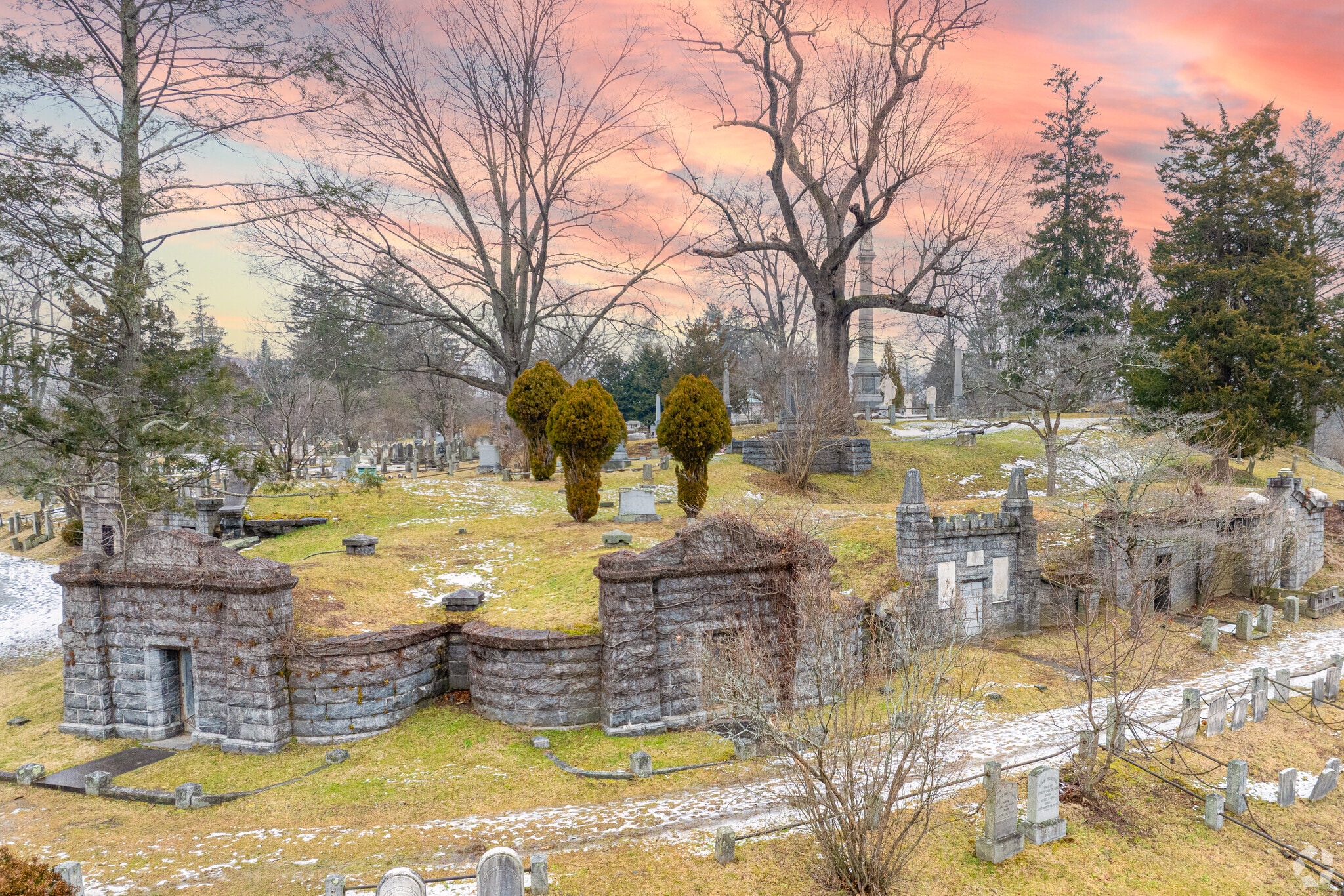 The Sleepy Hollow Cemetery dates back to 1849.