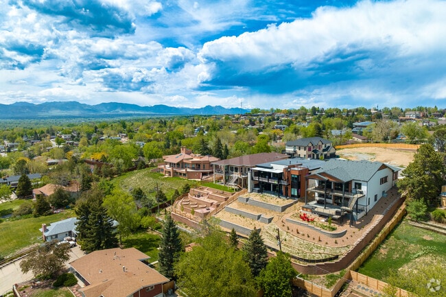 Terraced back yards are common in Scenic Heights.