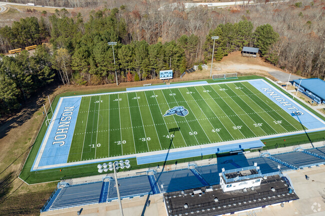 You'll find a well maintained football field at Johnson High School.