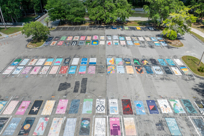 Seniors can paint their parking spots at F.W. Buchholz High School.