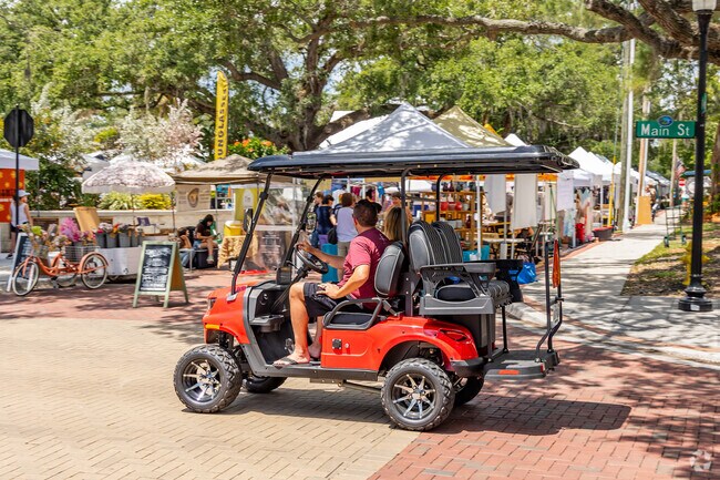 Safety Harbor a golf cart is a must have for fun travel around town.