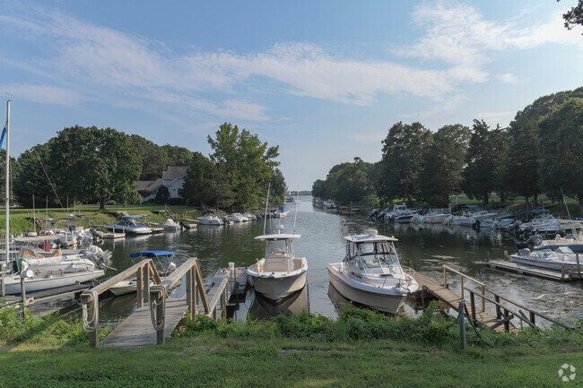 Mumford Canal is the most protected area for docks in the Mumford Cove neighborhood.