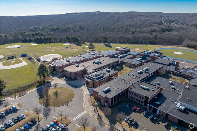Har-Bur Middle School, and Lewis S. Mills High School, share the same building.