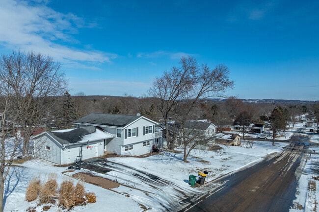 Rows of split-level homes settle nicely into the elevation of the Westridge landscape.