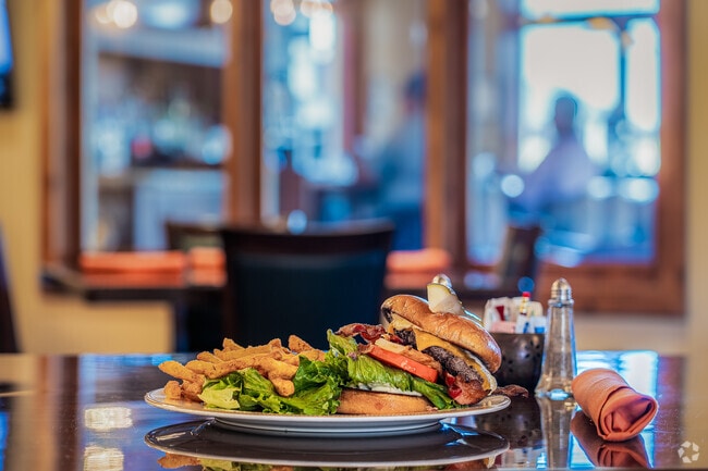 Massive burger fills the plate at the Verdera Village Country Club in Verdera Village.