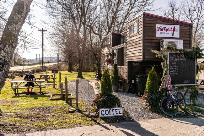 You can stop right off the highway for a coffee at The Red Byrd near Southall.