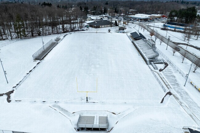 The sports fields at James A Garfield Middle School in Garrettsville, Ohio.