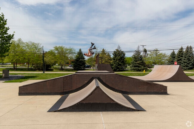 Grayslake is home to one of the best skate parks in the area where you can see front flips.