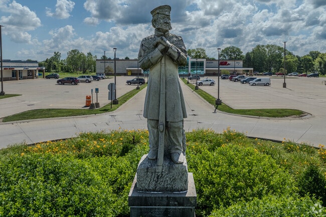 A Union soldier is represented by a statue outside of IGA, in LaGrange.